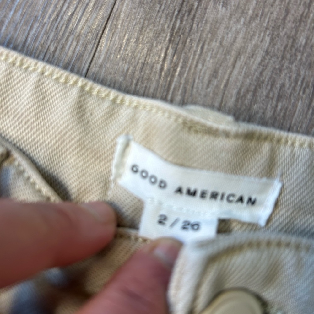 Good American good ease relaxed Beige Denim Pants - Picture 10 of 15
